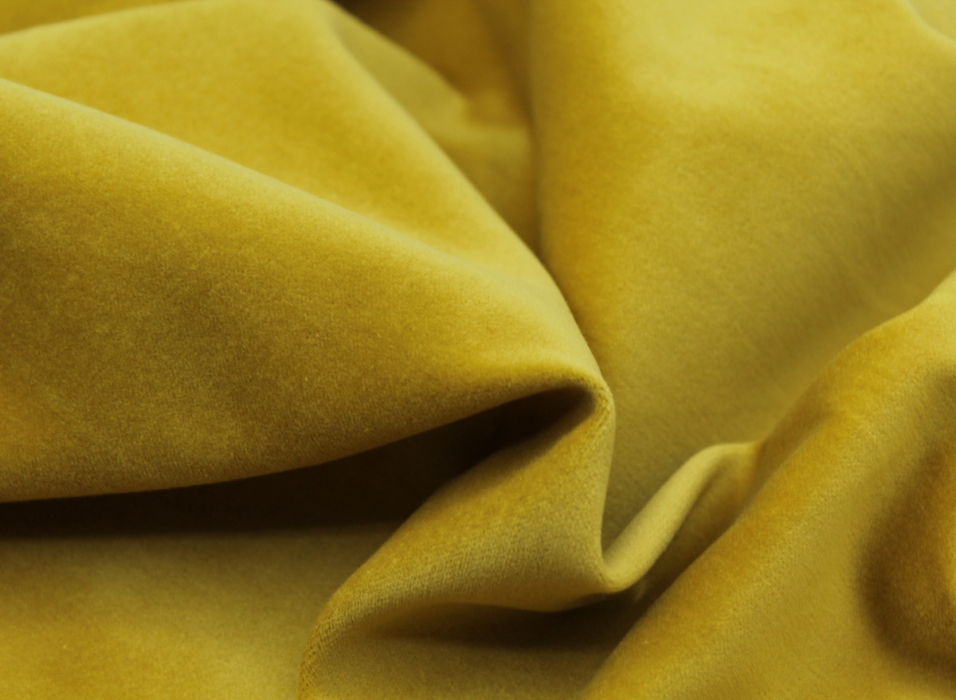 Velours ras coton organique coloris jaune safran