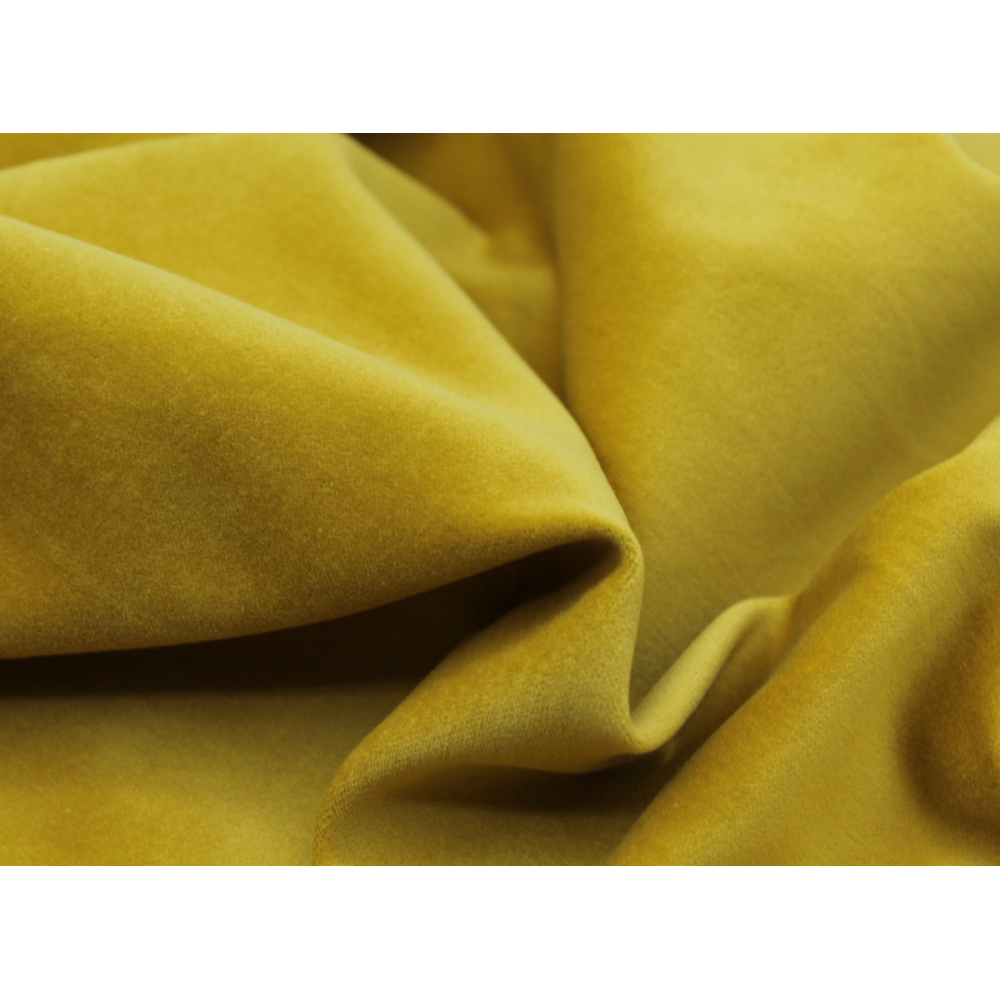 Velours ras coton organique coloris jaune safran