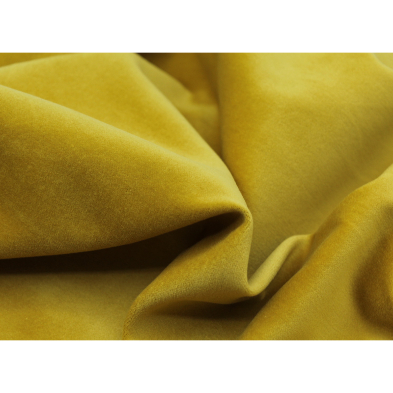 Velours ras coton organique coloris jaune safran