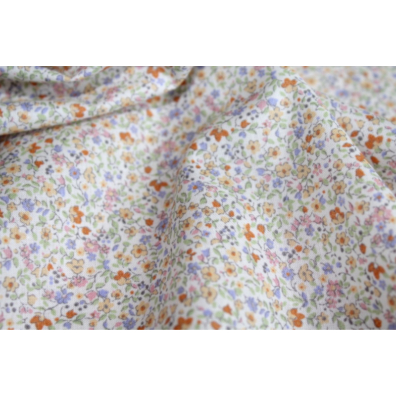 Batiste de coton SYLKINE imprimé fleuri