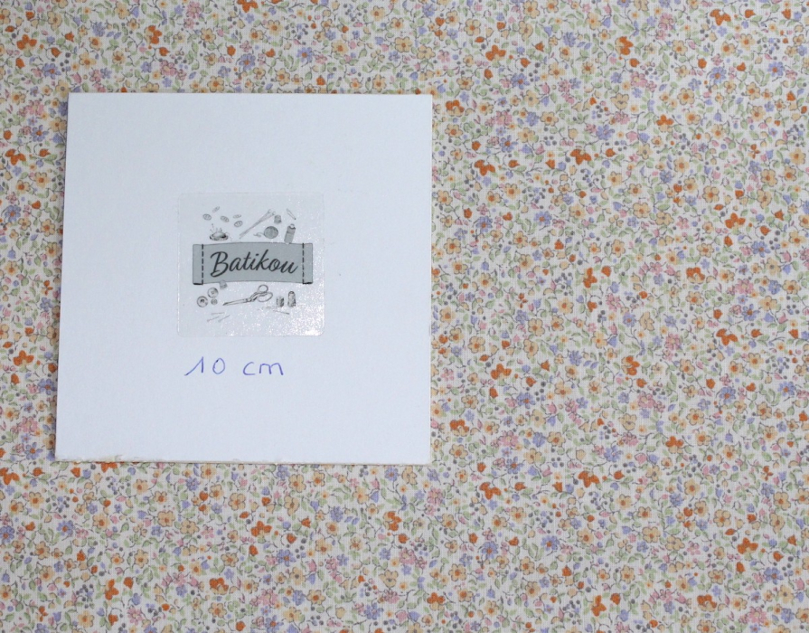 Batiste de coton SYLKINE imprimé fleuri