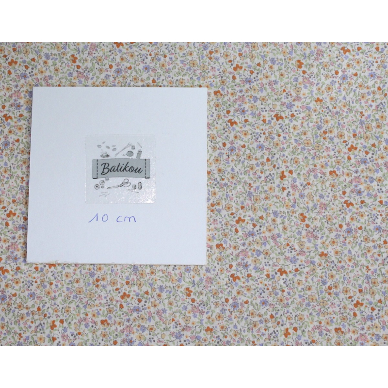 Batiste de coton SYLKINE imprimé fleuri