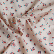 Plumetis de coton imprimé nude