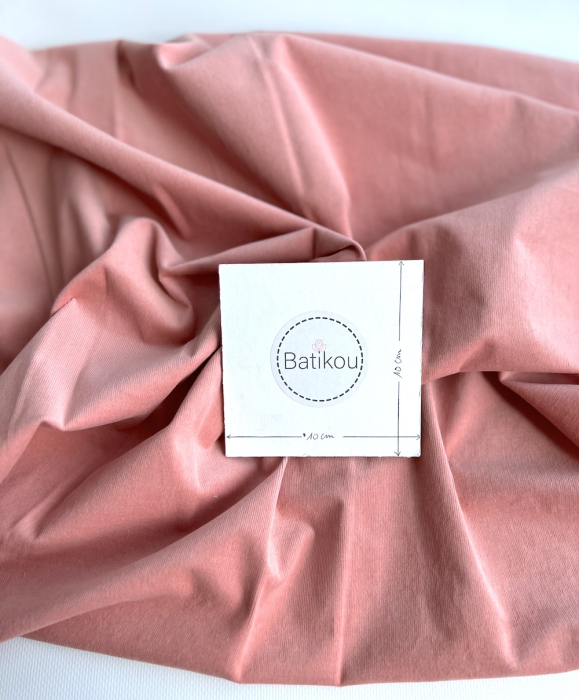 Velours milleraies stretch coton coloris rose malabar Batikou - 4