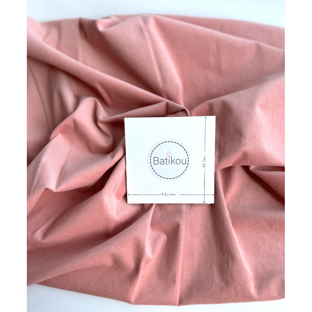 Velours milleraies stretch coton coloris rose malabar Batikou - 4