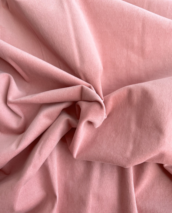 Velours milleraies stretch coton coloris rose malabar Batikou - 5