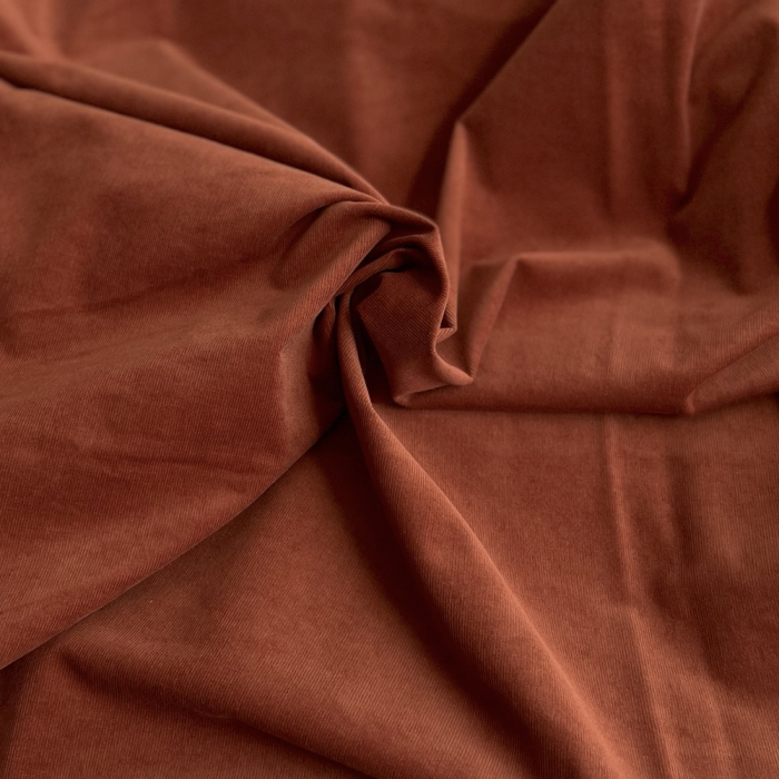 Velours milleraies stretch coton coloris écureuil Batikou - 1