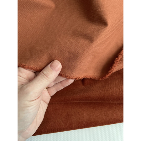Velours milleraies stretch coton coloris écureuil Batikou - 2 Velours milleraies stretch coton coloris écureuil Batikou - 2