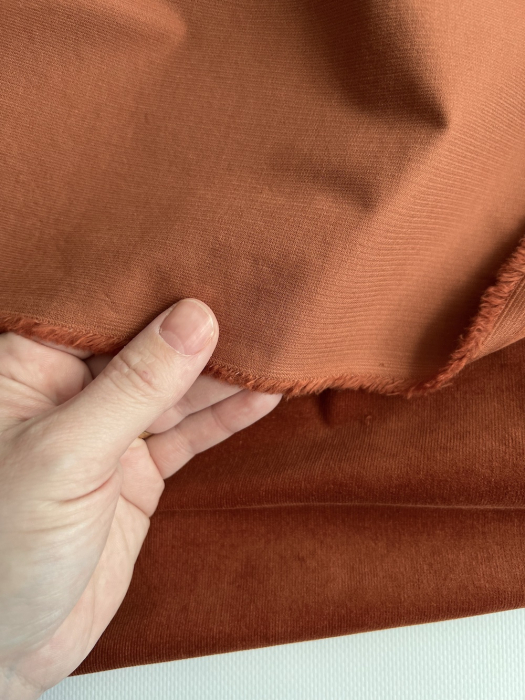 Velours milleraies stretch coton coloris écureuil Batikou - 2