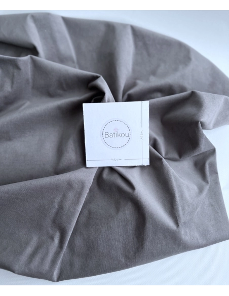 Velours milleraies stretch coton coloris gris plomb Batikou - 2