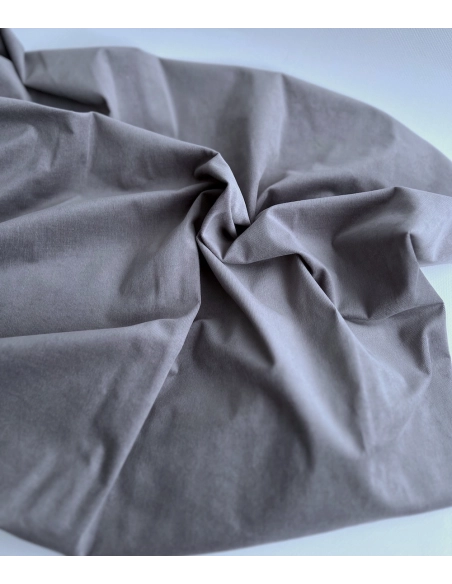 Velours milleraies stretch coton coloris gris plomb Batikou - 4