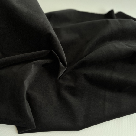 Velours milleraies stretch coton coloris noir Batikou - 1 Velours milleraies stretch coton coloris noir Batikou - 1