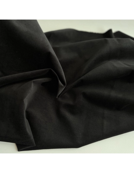 Velours milleraies stretch coton coloris noir Batikou - 1