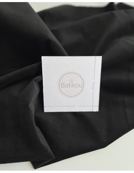 Velours milleraies stretch coton coloris noir Batikou - 4