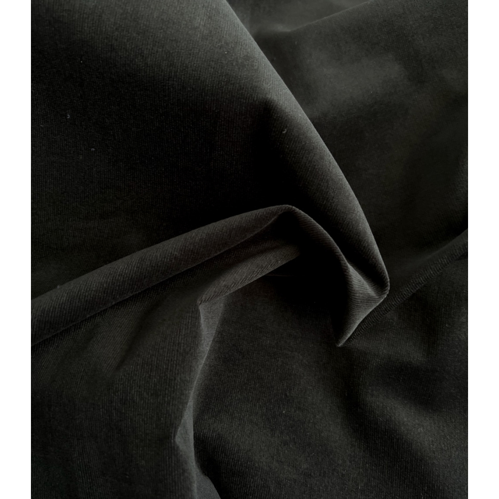 Velours milleraies stretch coton coloris noir Batikou - 2