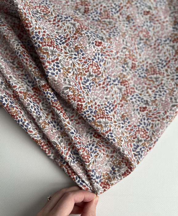 Annette - Batiste de coton SILKYNE à imprimé fleuri Tissus issus de l'agriculture biologique  - 2