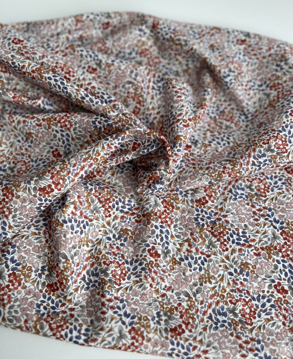 Annette - Batiste de coton SILKYNE à imprimé fleuri Tissus issus de l'agriculture biologique  - 3