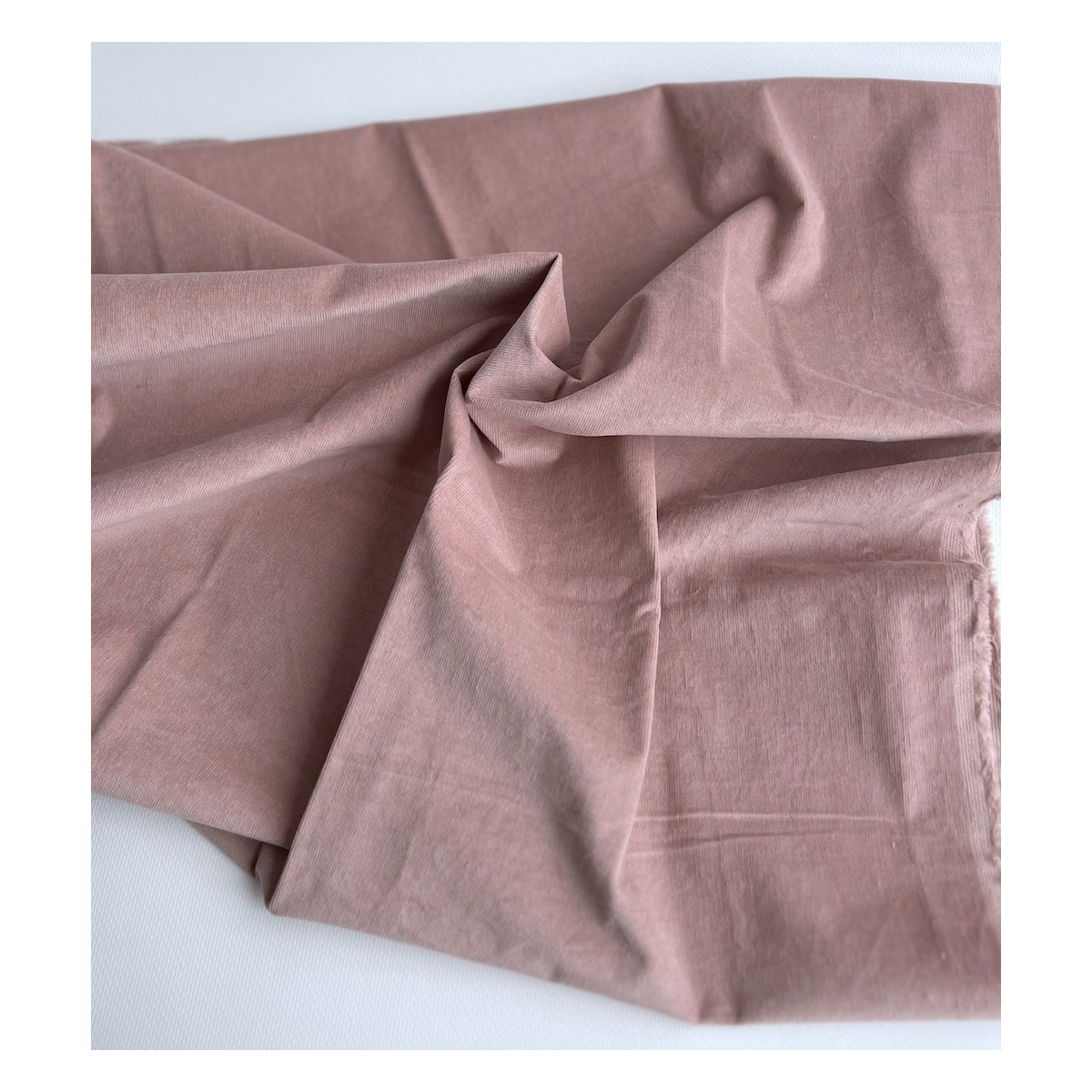 Velours milleraies stretch coton coloris vieux rose Batikou - 3