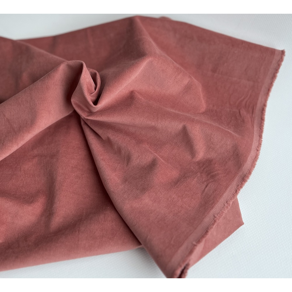 Velours milleraies stretch coton coloris argile rose Batikou - 3 Velours milleraies stretch coton coloris argile rose Batikou - 3