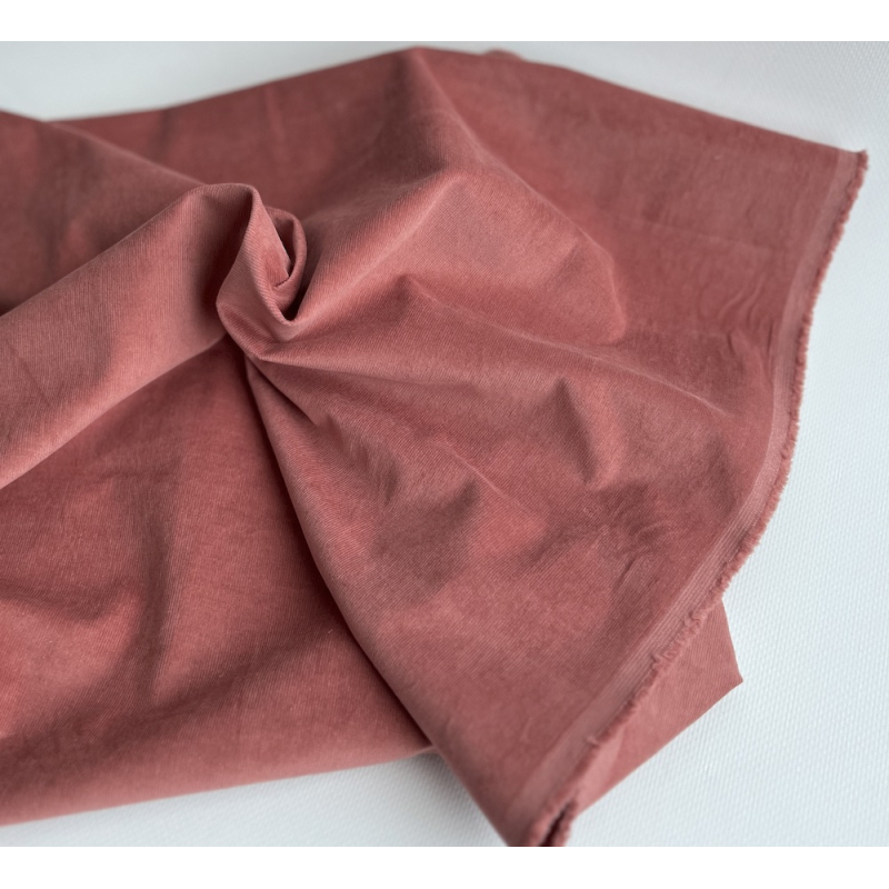 Velours milleraies stretch coton coloris argile rose Batikou - 3 Velours milleraies stretch coton coloris argile rose Batikou - 3