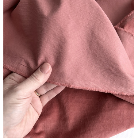 Velours milleraies stretch coton coloris argile rose Batikou - 2 Velours milleraies stretch coton coloris argile rose Batikou - 2