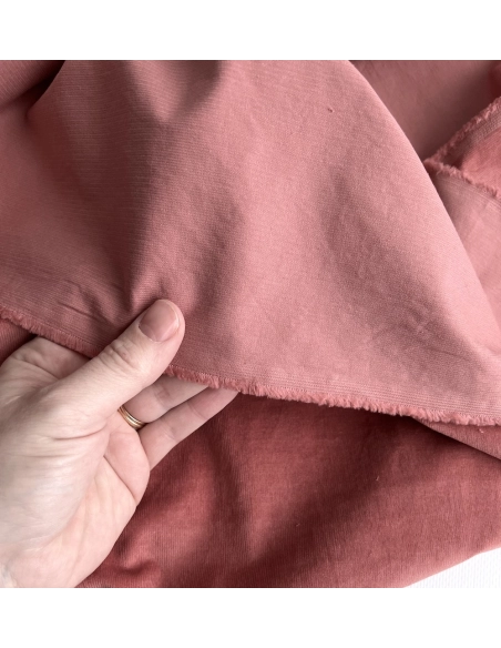 Velours milleraies stretch coton coloris argile rose Batikou - 2