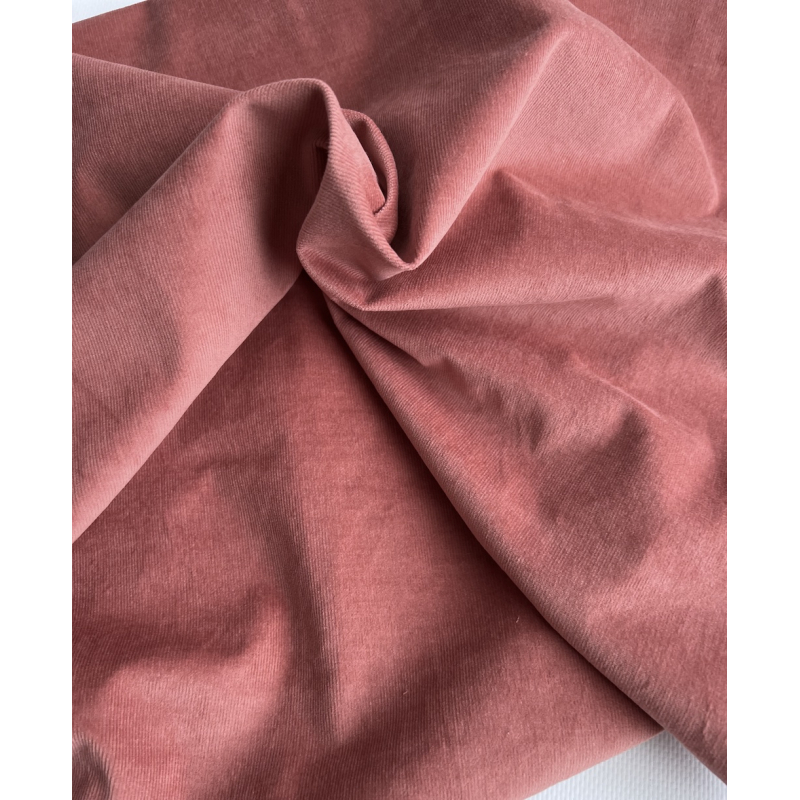Velours milleraies stretch coton coloris argile rose Batikou - 5 Velours milleraies stretch coton coloris argile rose Batikou - 5