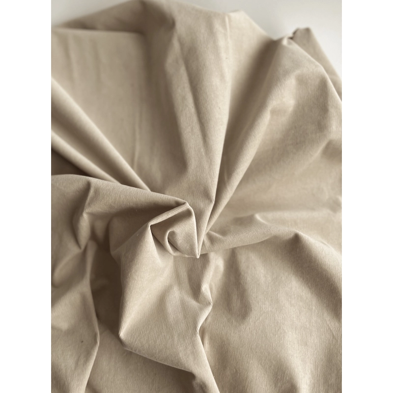 Velours milleraies stretch coton coloris crème Batikou - 4