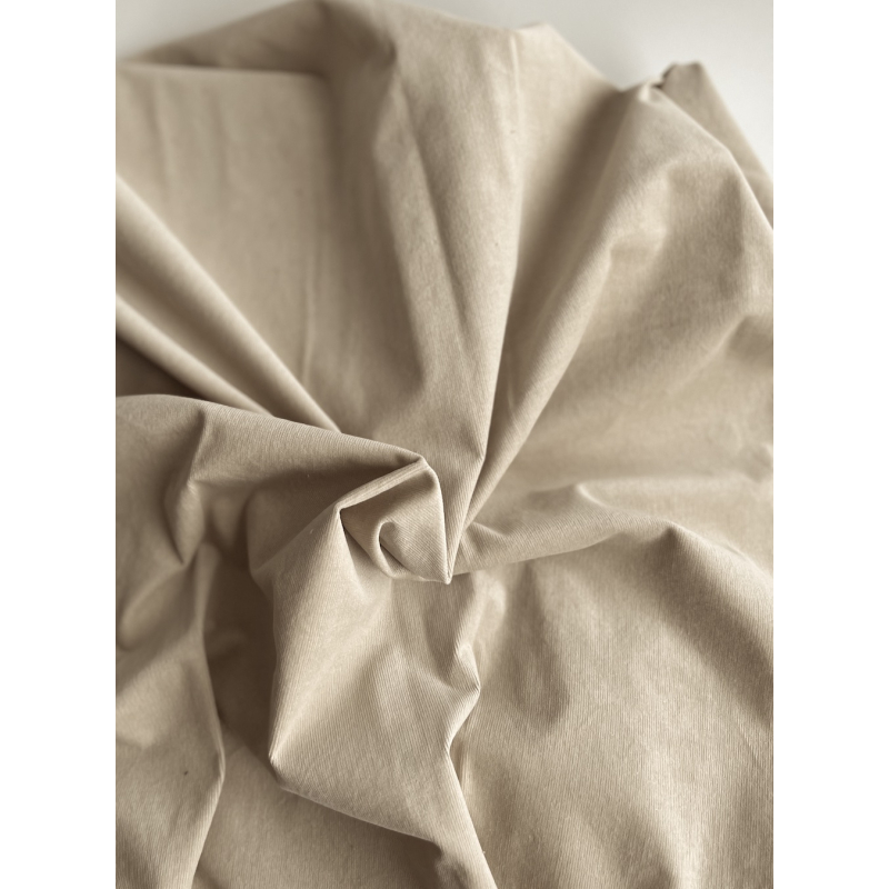 Velours milleraies stretch coton coloris crème Batikou - 4 Velours milleraies stretch coton coloris crème Batikou - 4