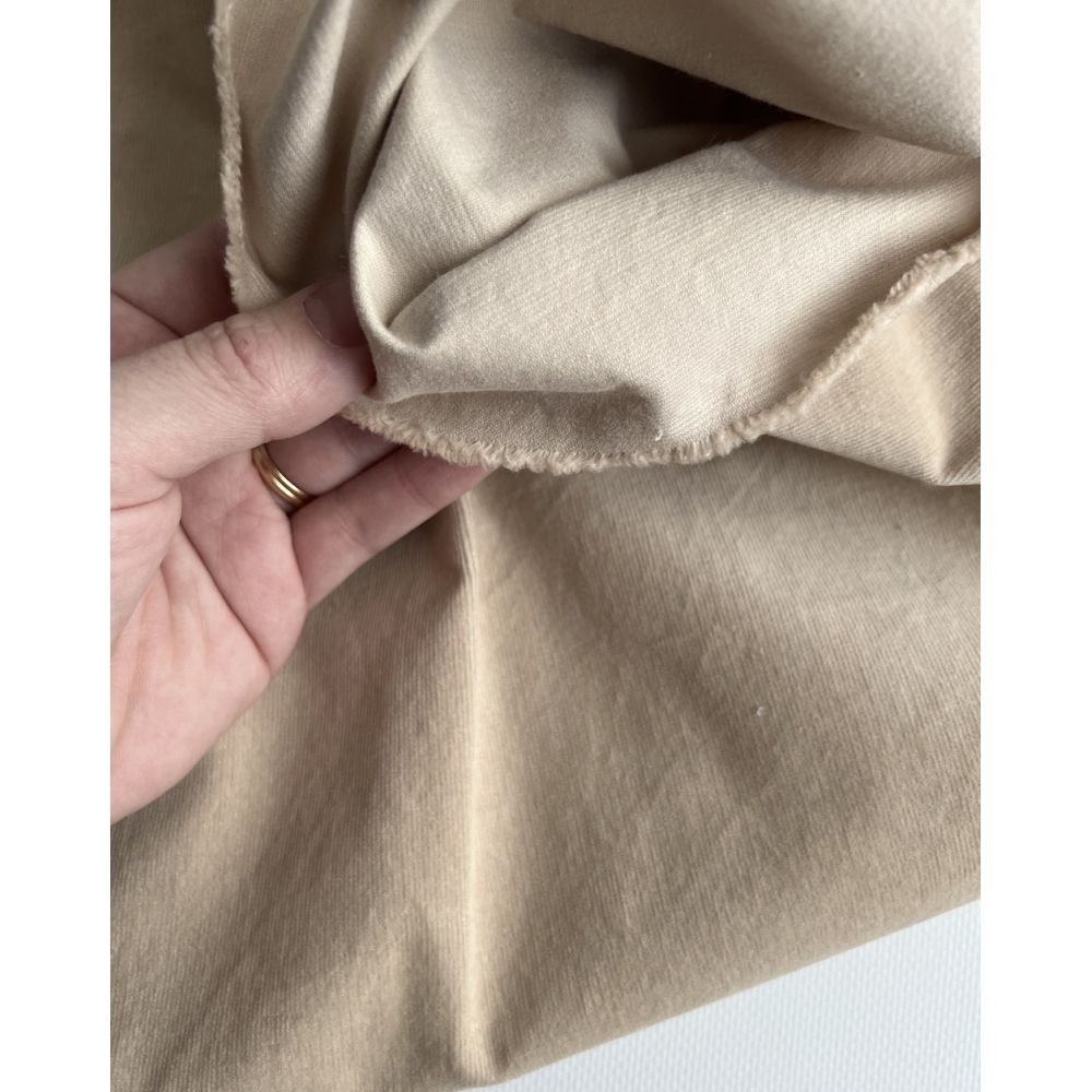 Velours milleraies stretch coton coloris crème Batikou - 2 Velours milleraies stretch coton coloris crème Batikou - 2