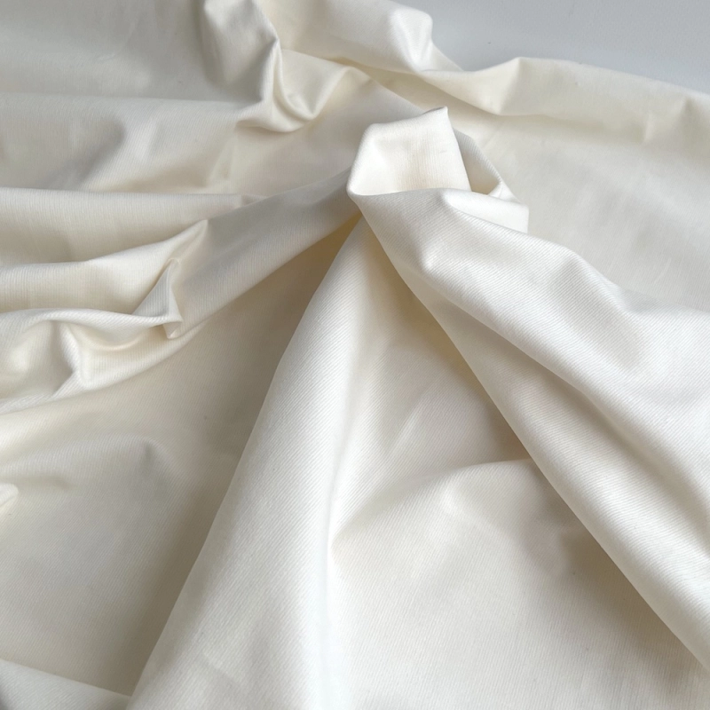 Velours milleraies stretch coton coloris écru Batikou - 6