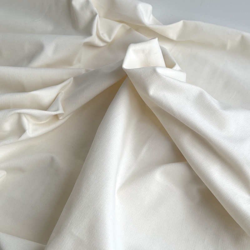 Velours milleraies stretch coton coloris écru Batikou - 6