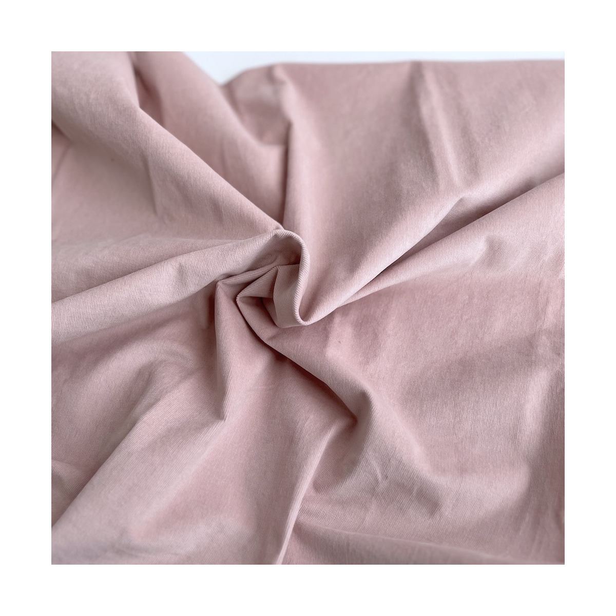 Velours milleraies stretch coton coloris rose nude Batikou - 1 Velours milleraies stretch coton coloris rose nude Batikou - 1