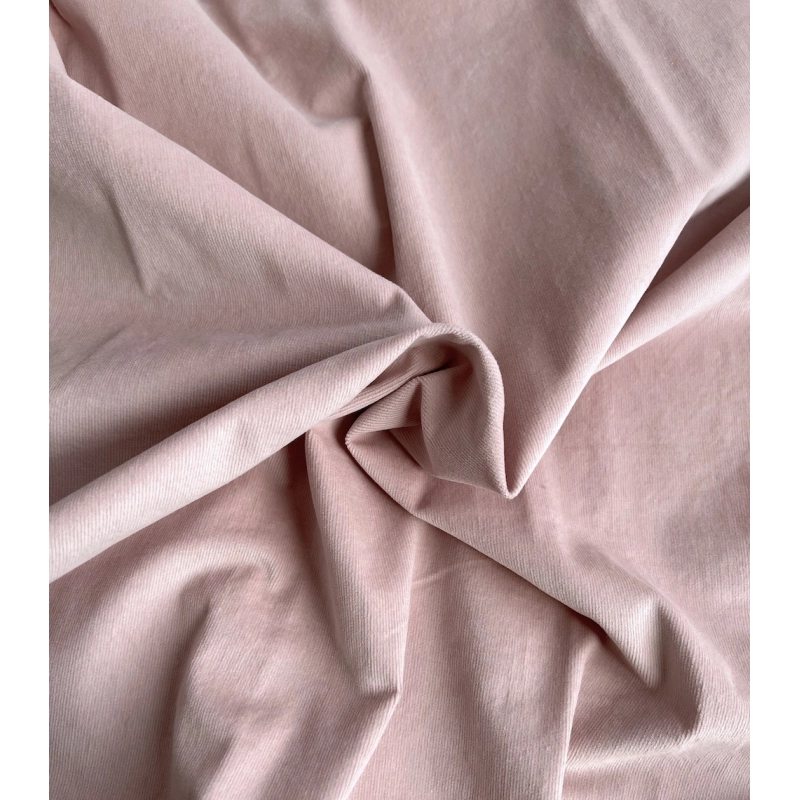 Velours milleraies stretch coton coloris rose nude Batikou - 3