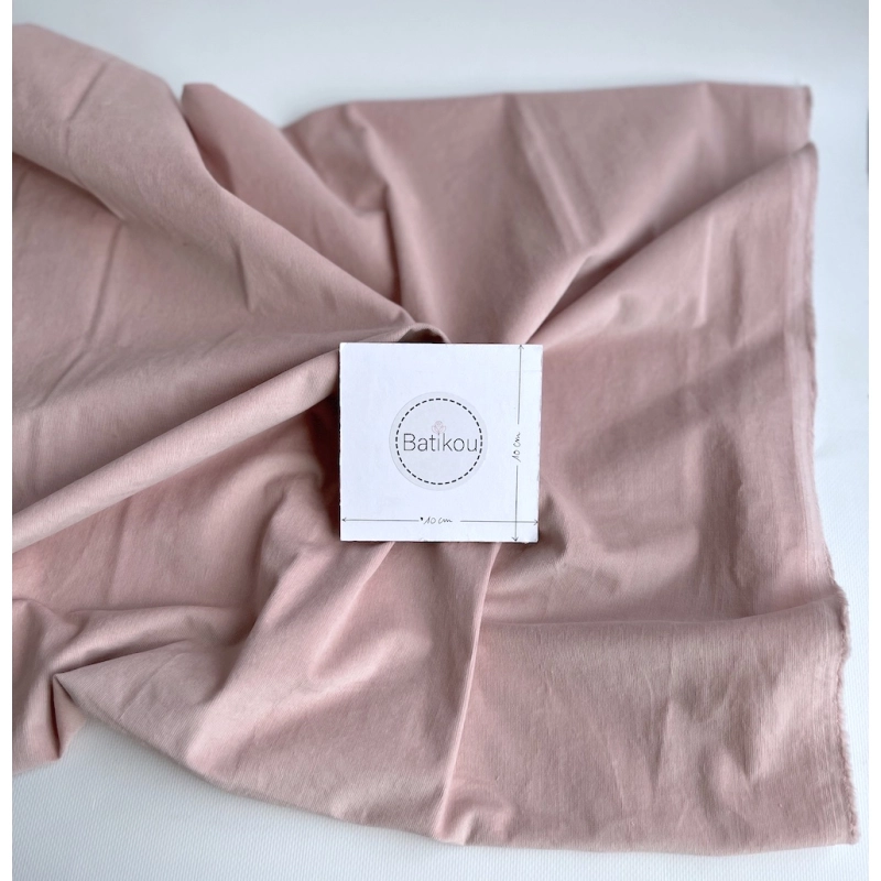 Velours milleraies stretch coton coloris rose nude Batikou - 4