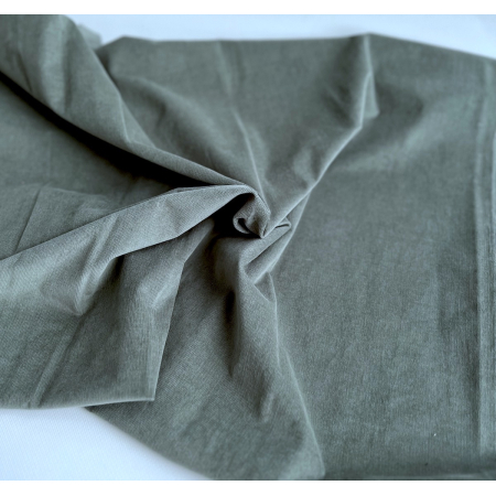 Velours milleraies stretch coton coloris vert sauge Batikou - 2 Velours milleraies stretch coton coloris vert sauge Batikou - 2