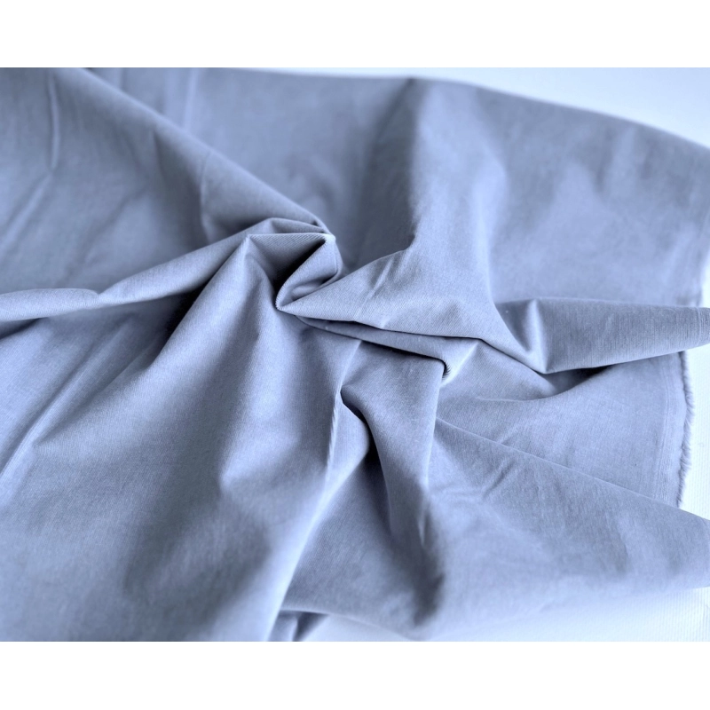 Velours milleraies stretch coton coloris bleu porcelaine Batikou - 6