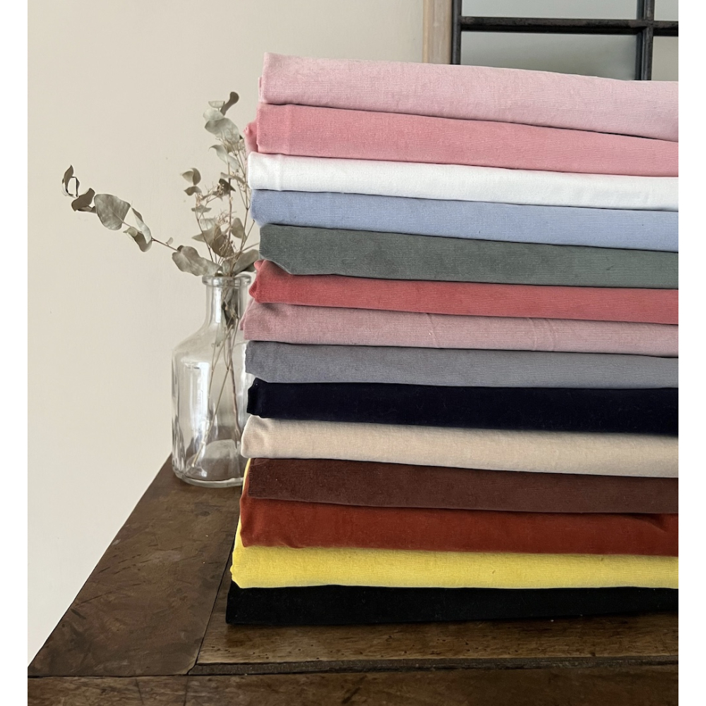 Velours milleraies stretch coton coloris crème Batikou - 5 Velours milleraies stretch coton coloris crème Batikou - 5