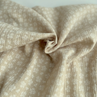 Double gaze de coton Meesya fond crème à motifs Batikou - 1