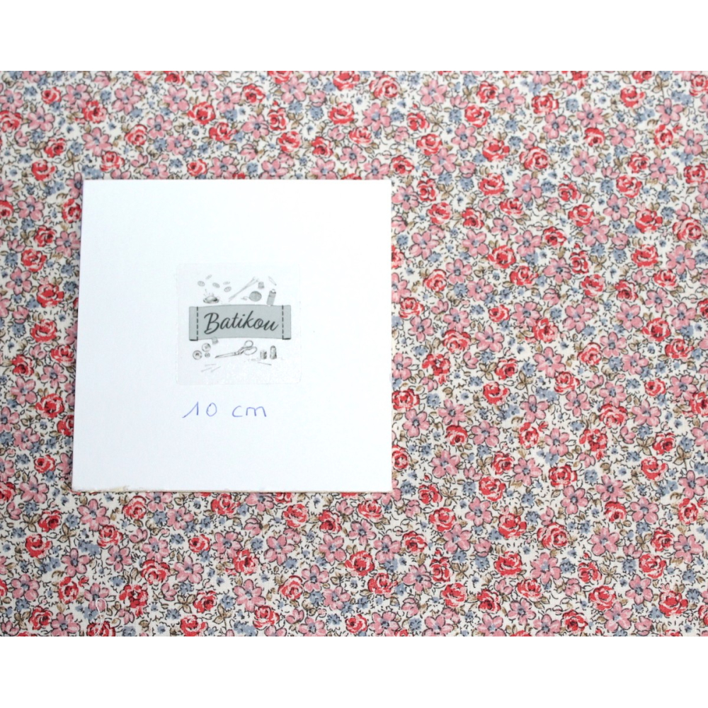 Batiste de coton SILKYNE imprimé fleuri