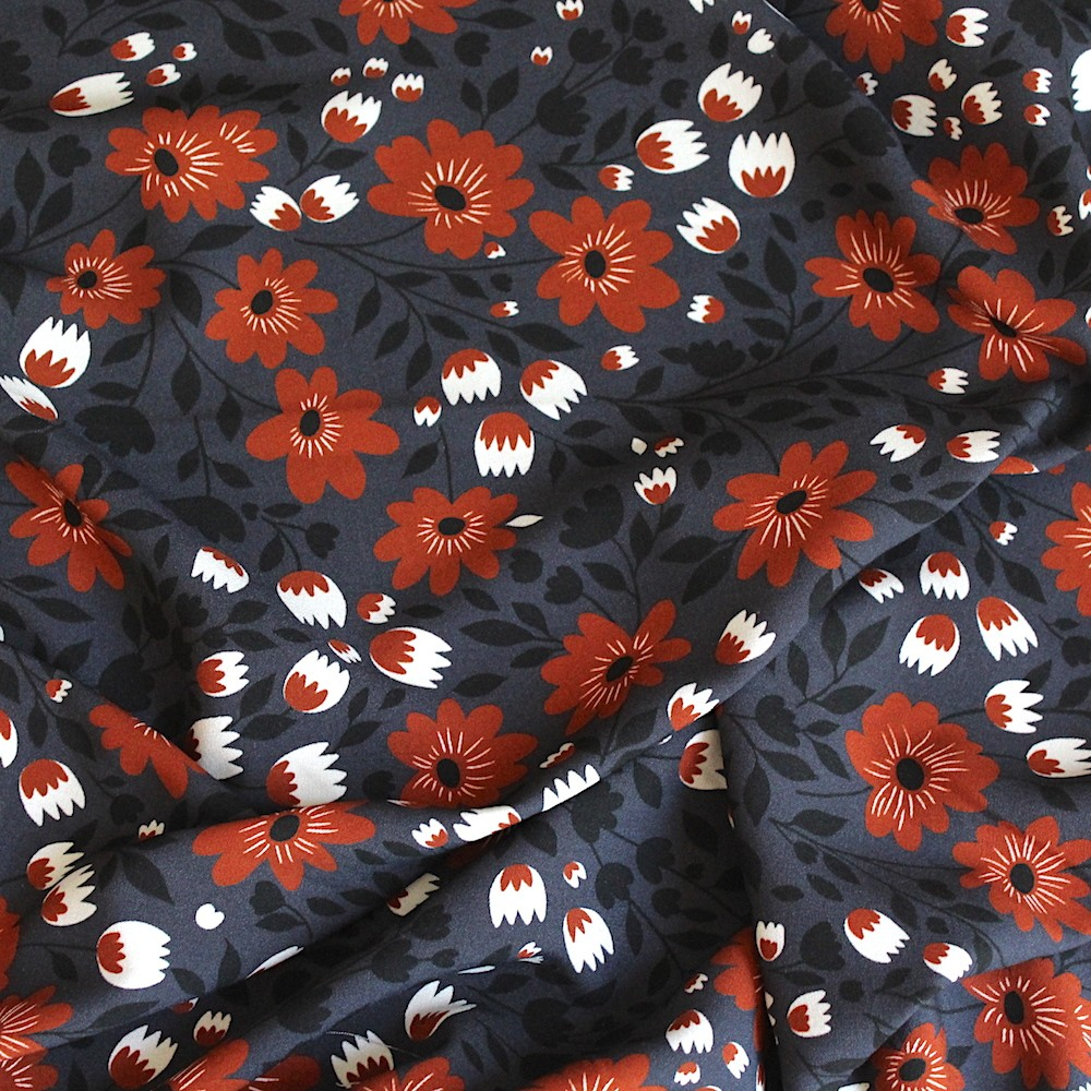Exclusif Minimel pour Batikou Viscose à motifs fleuris Exclusif Minimel pour Batikou Viscose à motifs fleuris