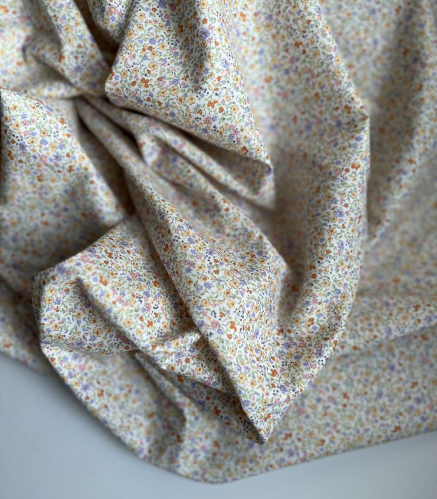 Cléo - Batiste de coton SILKYNE imprimé fleuri