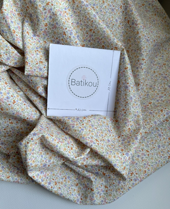 Cléo - Batiste de coton SILKYNE imprimé fleuri
