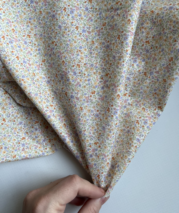 Cléo - Batiste de coton SILKYNE imprimé fleuri