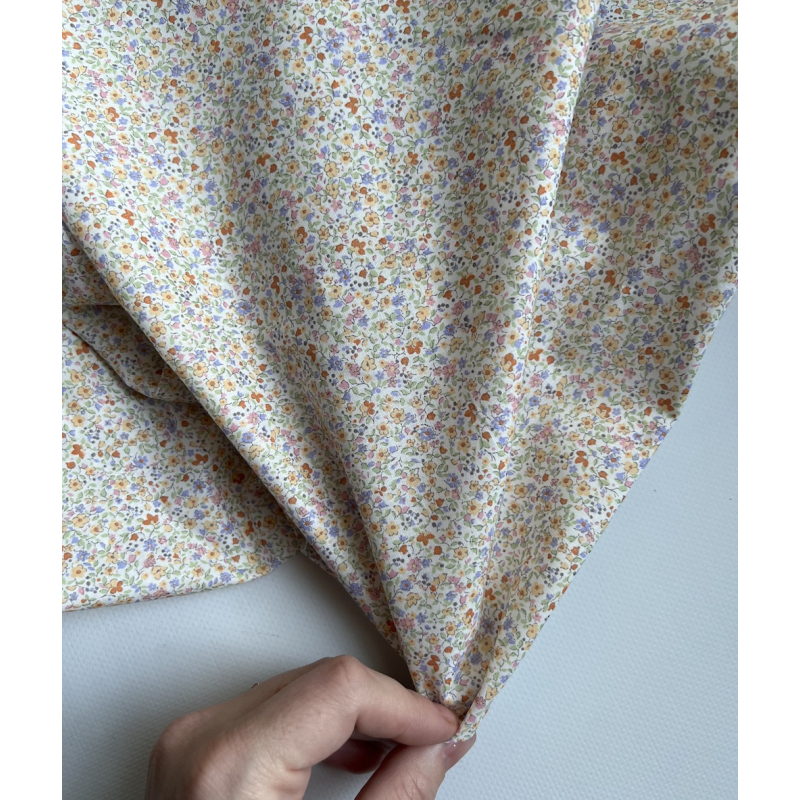 Cléo - Batiste de coton SILKYNE imprimé fleuri