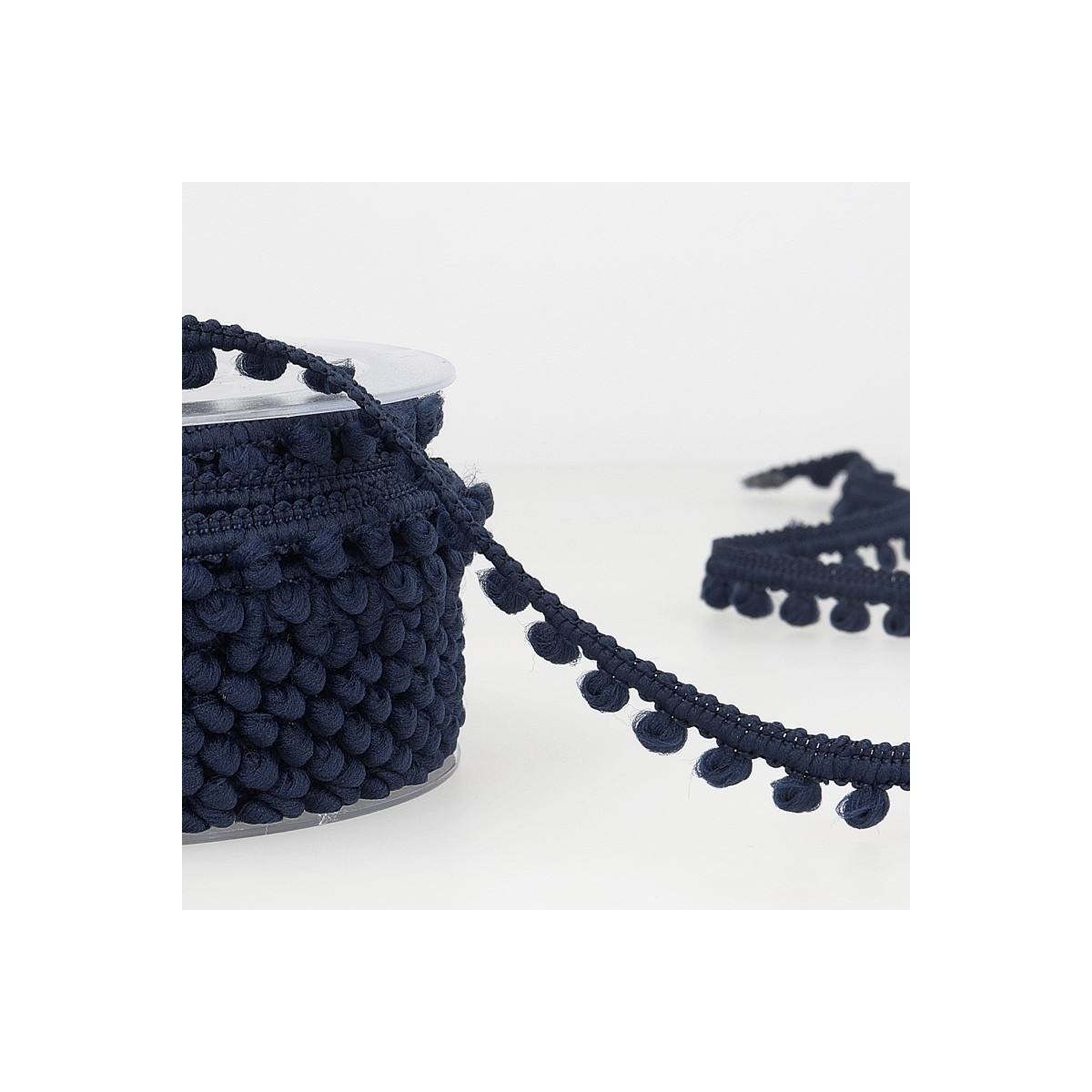 Galon mini pompons 6mm x 1m bleu marine  - 1 Galon mini pompons 6mm x 1m bleu marine  - 1