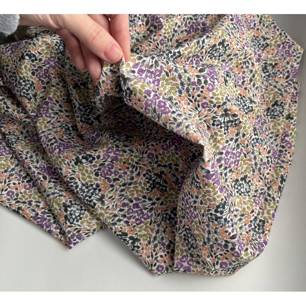 Annette - Batiste de coton SILKYNE à imprimé fleuri Tissus issus de l'agriculture biologique  - 3