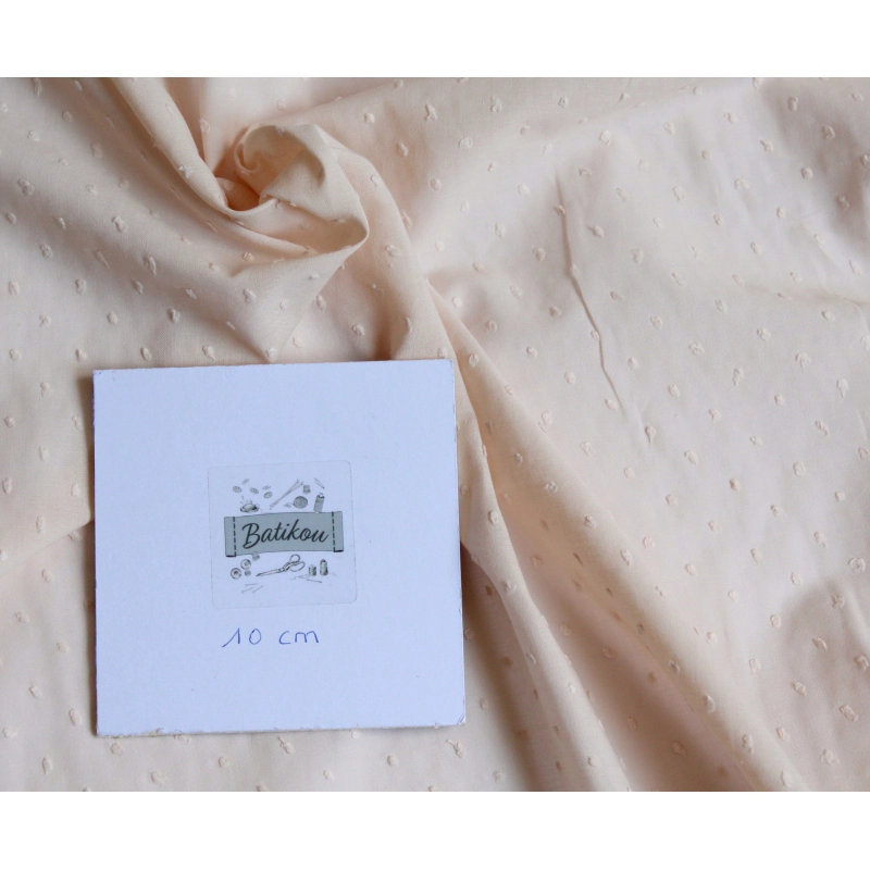 Plumetis de coton coloris NUDE