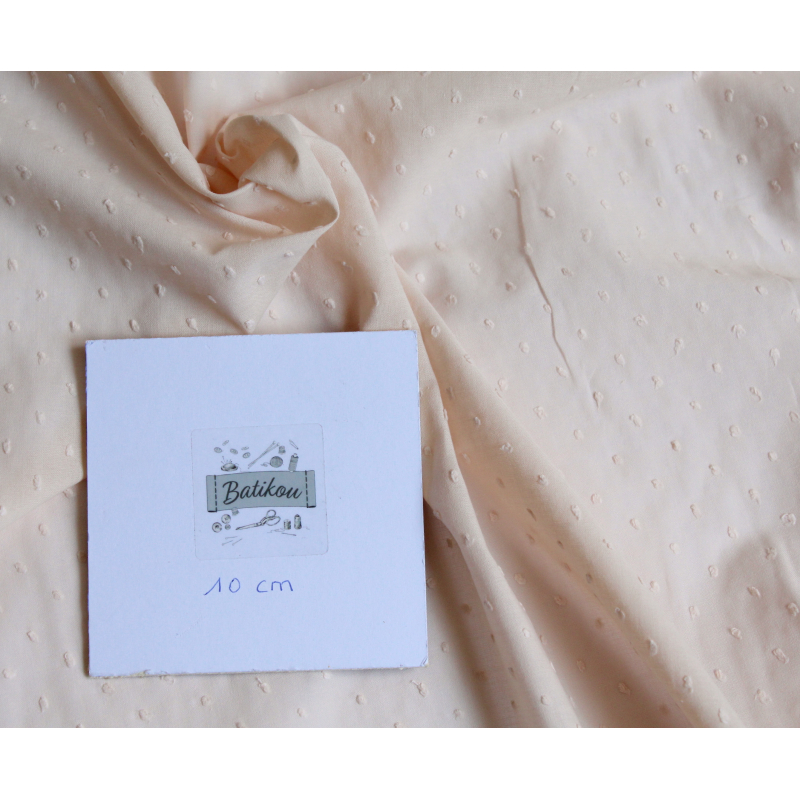 Plumetis de coton coloris NUDE