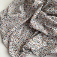 Odilie - Batiste de coton SILKYNE à imprimé fleuri Tissus issus de l'agriculture biologique  - 1